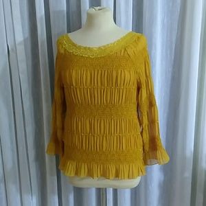 Selene sport size L  2-piece mustard color blouse